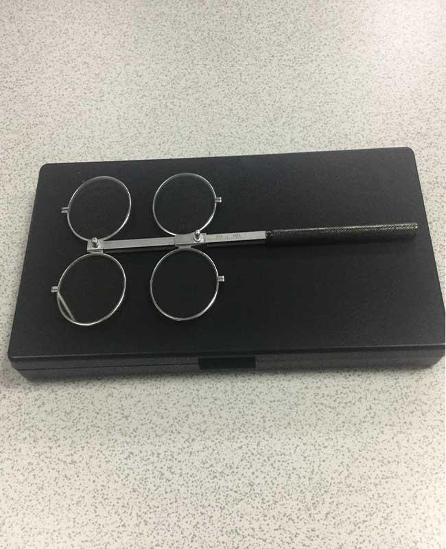 Adjustable PD Scale Copper 4 Lens Confirmation Test Optometry Flipper