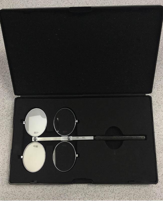 Adjustable PD Scale Copper 4 Lens Confirmation Test Optometry Flipper