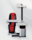 Black And Red Leather Ophthalmic Chair Unit For Two Instruments Automatic Phoropter