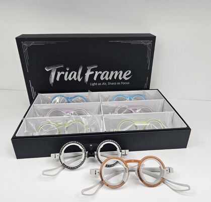 Optical Trail Lens Frame-Aluminum Material GD1108A, Super Lightweight Optometry Frame (PD: 48-70) Five Colors, Pack of Six